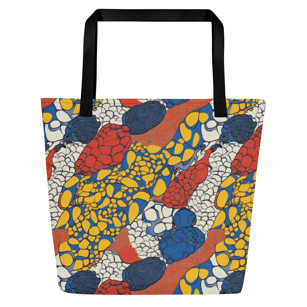 Chromatic Carapace on Large Tote Bag W/ Pocket — Front