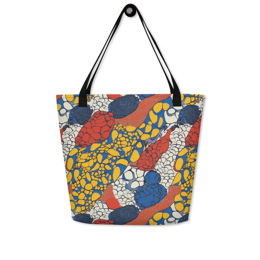 Chromatic Carapace on Large Tote Bag W/ Pocket — Front