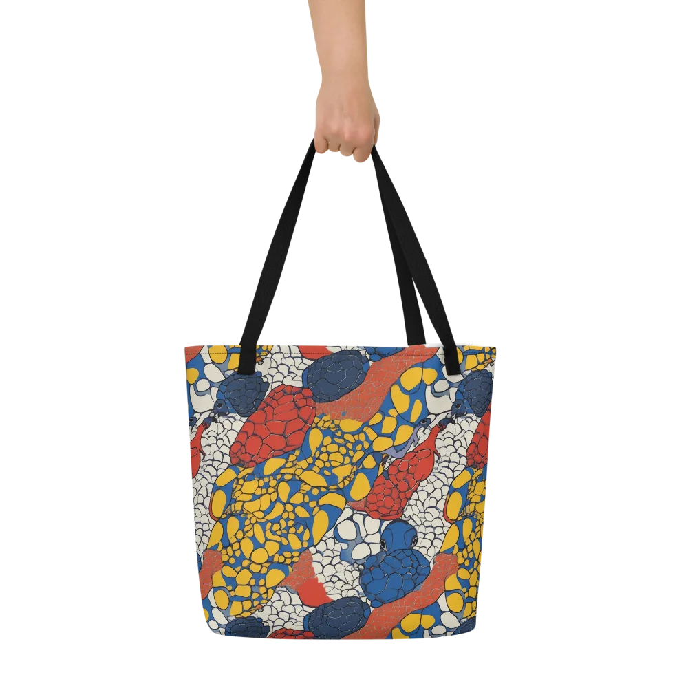 Chromatic Carapace on Large Tote Bag W/ Pocket — Front