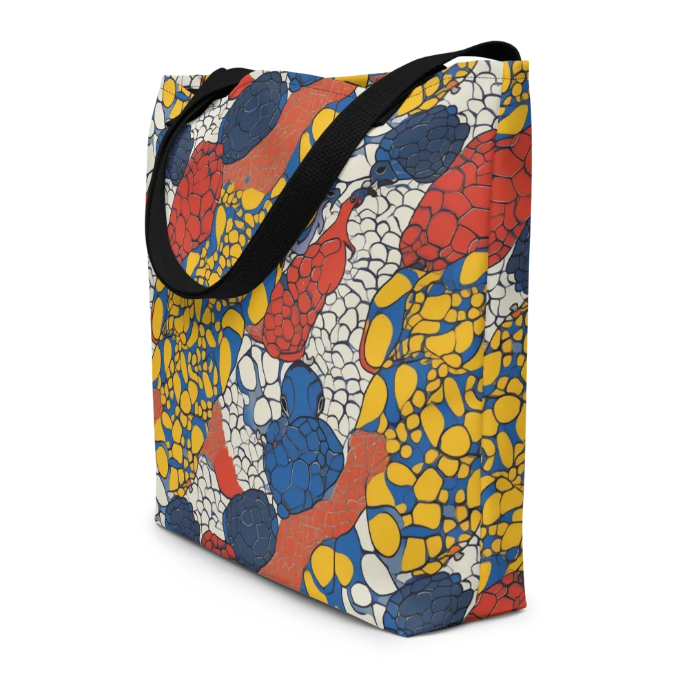 Chromatic Carapace on Large Tote Bag W/ Pocket — Front