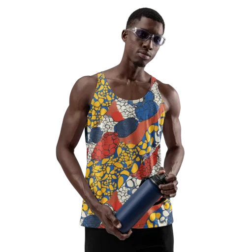 Chromatic Carapace on a Men's Tank Top