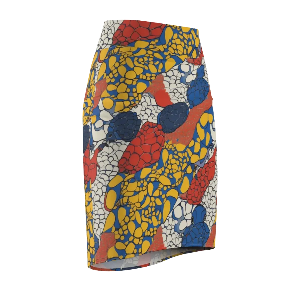 Chromatic Carapace on Pencil Skirt — Front Side