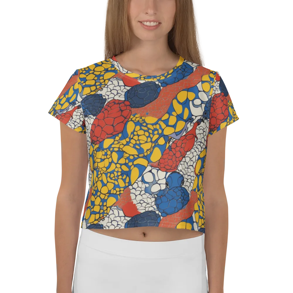 Chromatic Carapace on Crop Tee — Front
