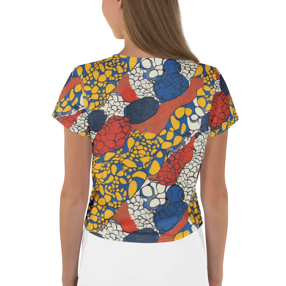 Chromatic Carapace on Crop Tee — Back