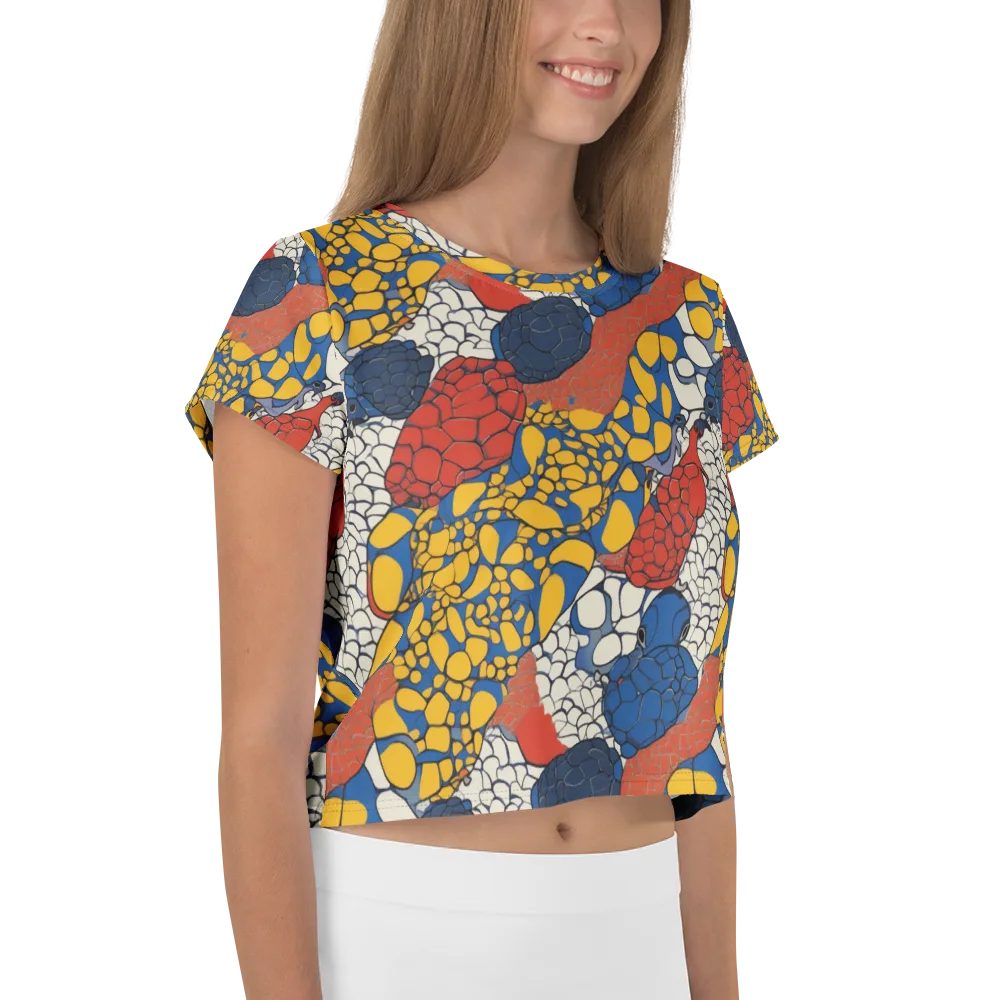 Chromatic Carapace on Crop Tee — Right