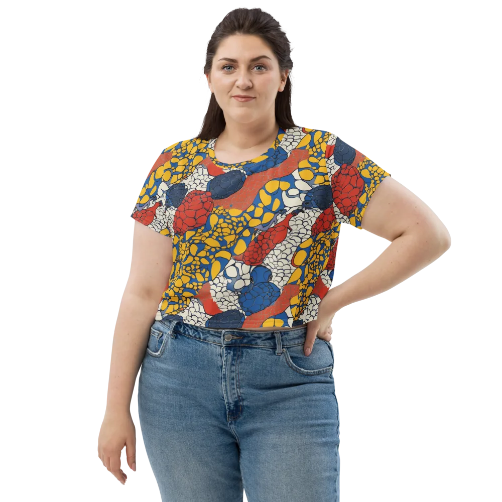 Chromatic Carapace on Crop Tee — Front