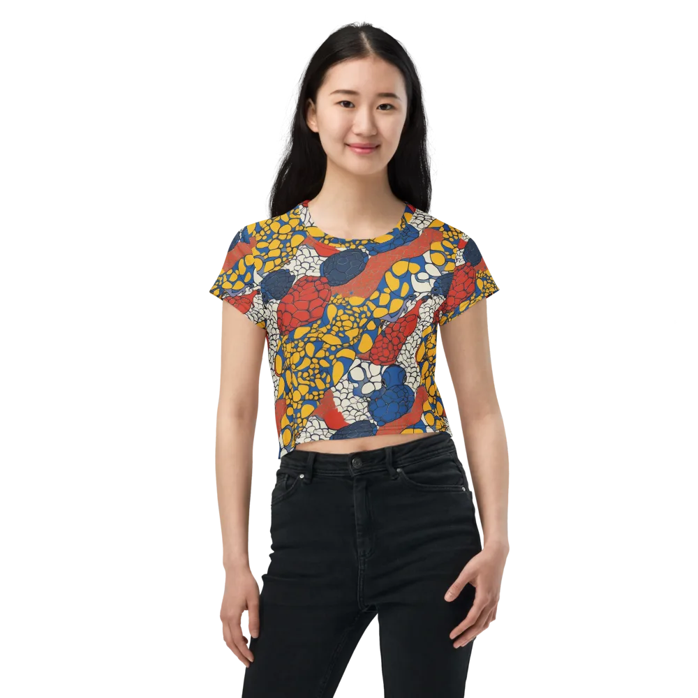 Chromatic Carapace on Crop Tee — Front