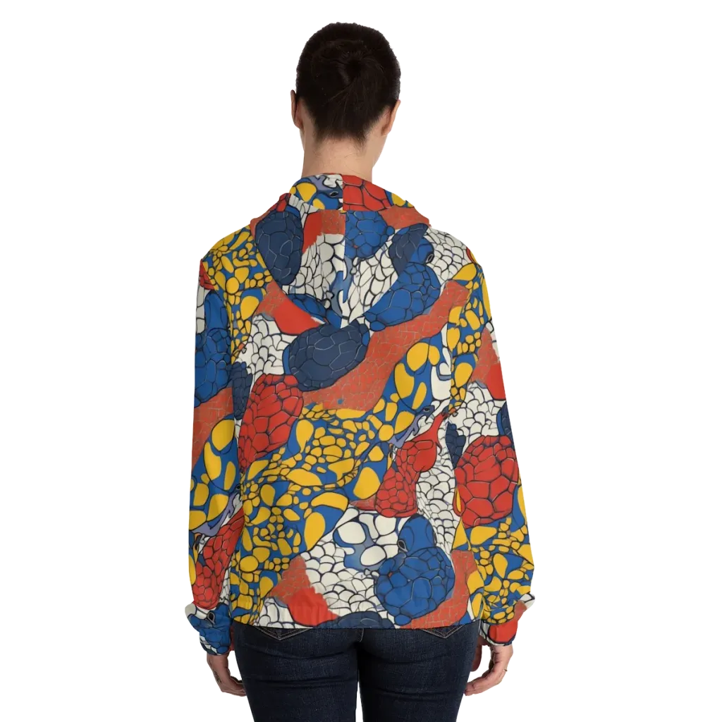 Chromatic Carapace on Women's Full-Zip Hoodie — Back On Person