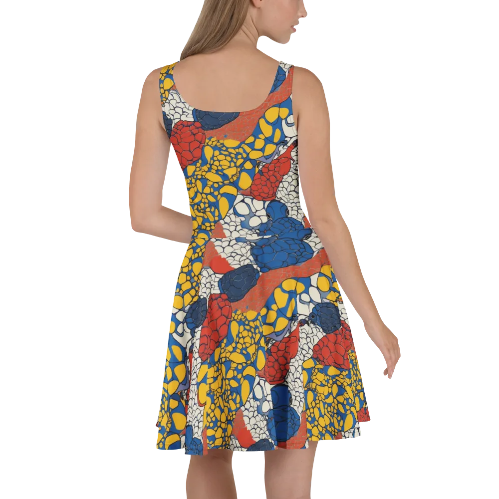 Chromatic Carapace on Skater Dress — Back