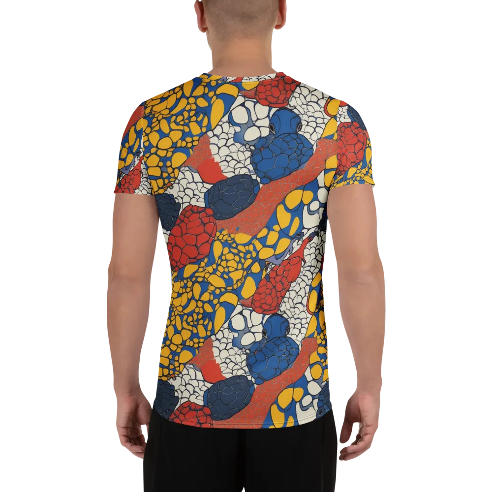 Chromatic Carapace on Men's Athletic T-Shirt — Back