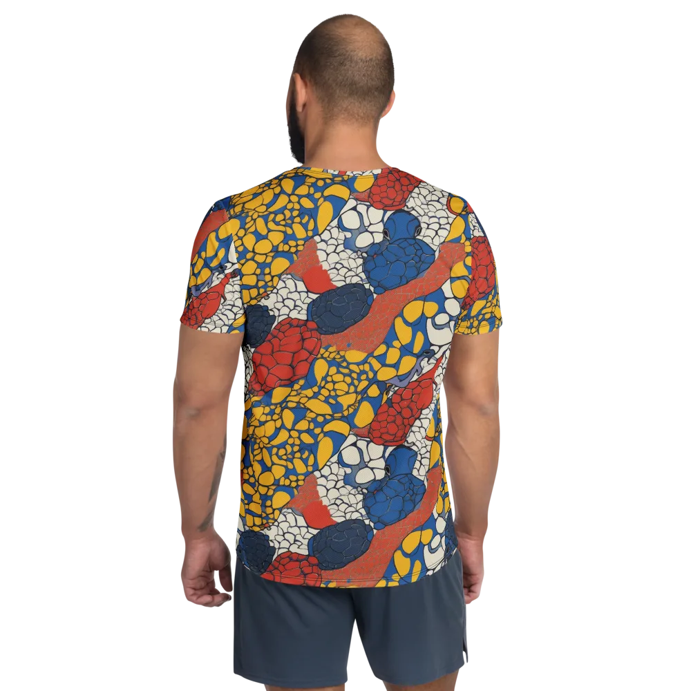 Chromatic Carapace on Men's Athletic T-Shirt — Back