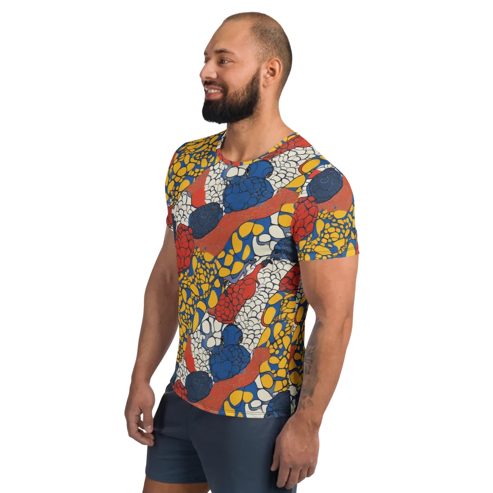 Chromatic Carapace on Men's Athletic T-Shirt — Left