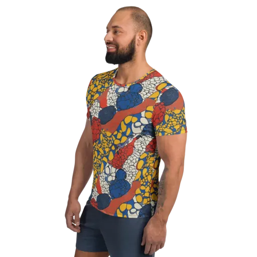 Chromatic Carapace on a Men's Athletic T-Shirt