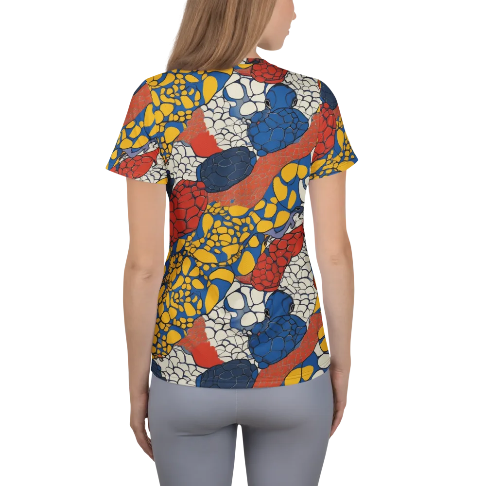 Chromatic Carapace on Women's Athletic T-Shirt — Back