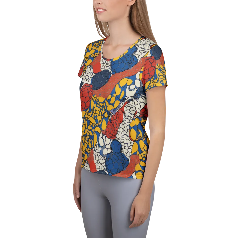 Chromatic Carapace on Women's Athletic T-Shirt — Left