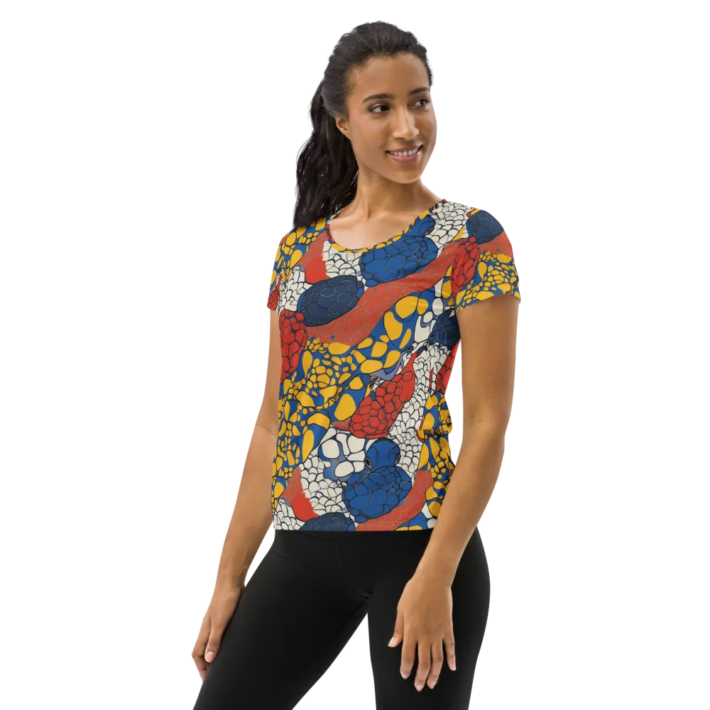 Chromatic Carapace on Women's Athletic T-Shirt — Left