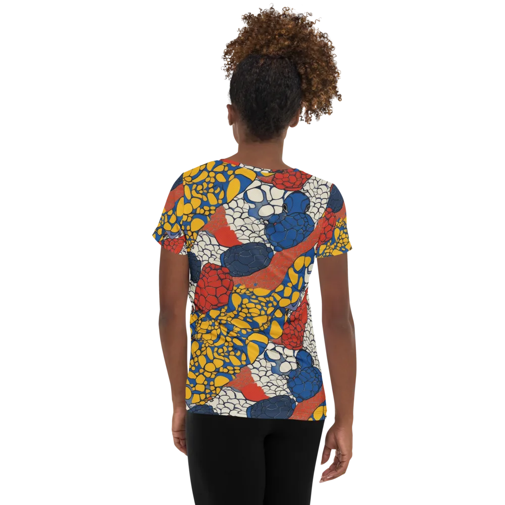 Chromatic Carapace on Women's Athletic T-Shirt — Back