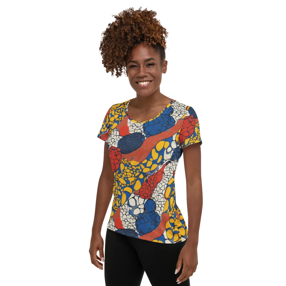 Chromatic Carapace on Women's Athletic T-Shirt — Left