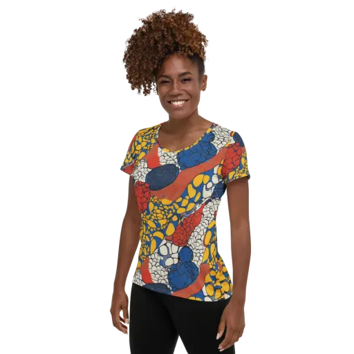 Chromatic Carapace on a Women's Athletic T-Shirt