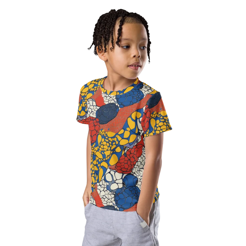 Chromatic Carapace on Kids Crew Neck T-Shirt — Left Front