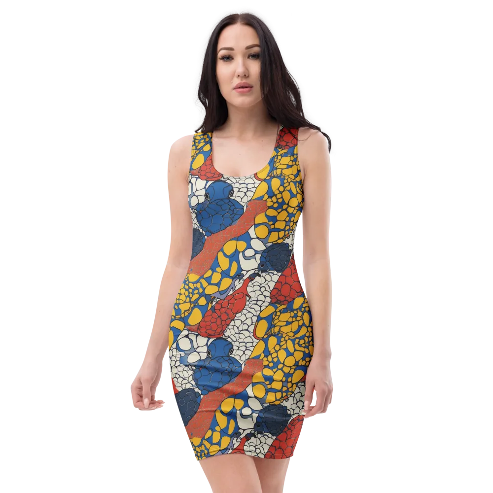 Chromatic Carapace on Bodycon Dress — Front