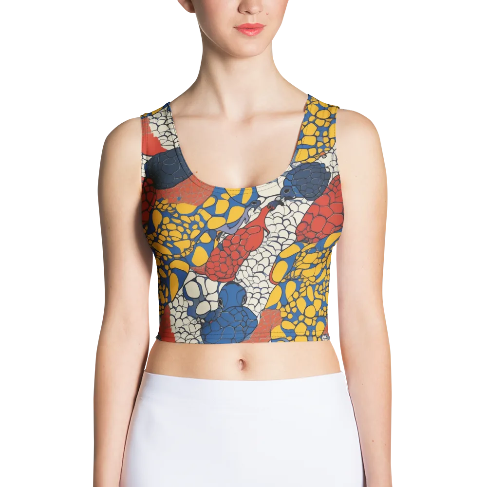 Chromatic Carapace on Crop Top — Front