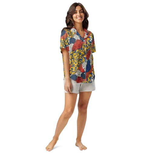 Chromatic Carapace on a Women's Short Sleeve Pajama Top