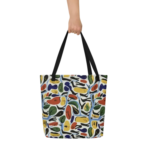 Matisse After Dark on a Large Tote Bag W/ Pocket
