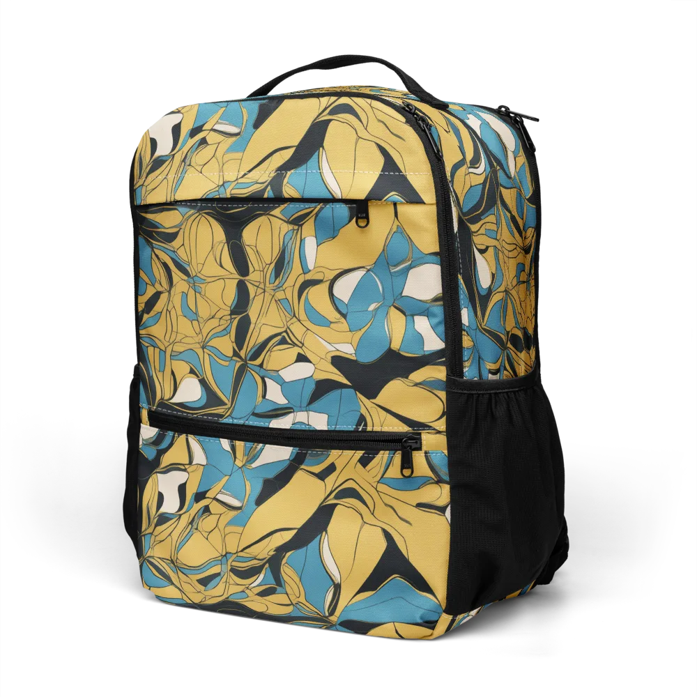 Cobalt Petal Drift on Utility Backpack — Left Front