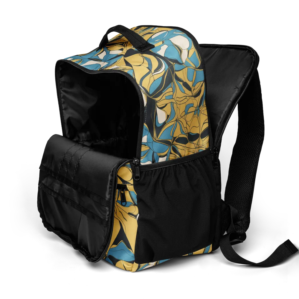 Cobalt Petal Drift on Utility Backpack — Product details 2