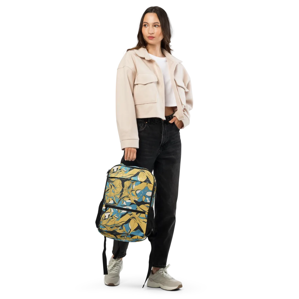 Cobalt Petal Drift on Utility Backpack — Front
