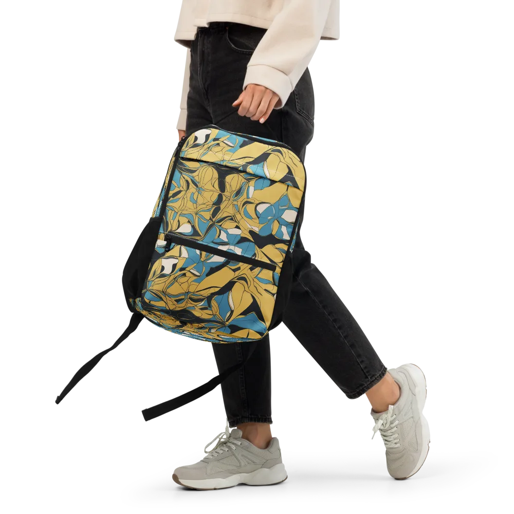 Cobalt Petal Drift on Utility Backpack — Front