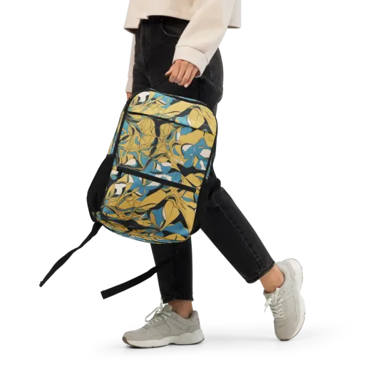 Cobalt Petal Drift on a Utility Backpack