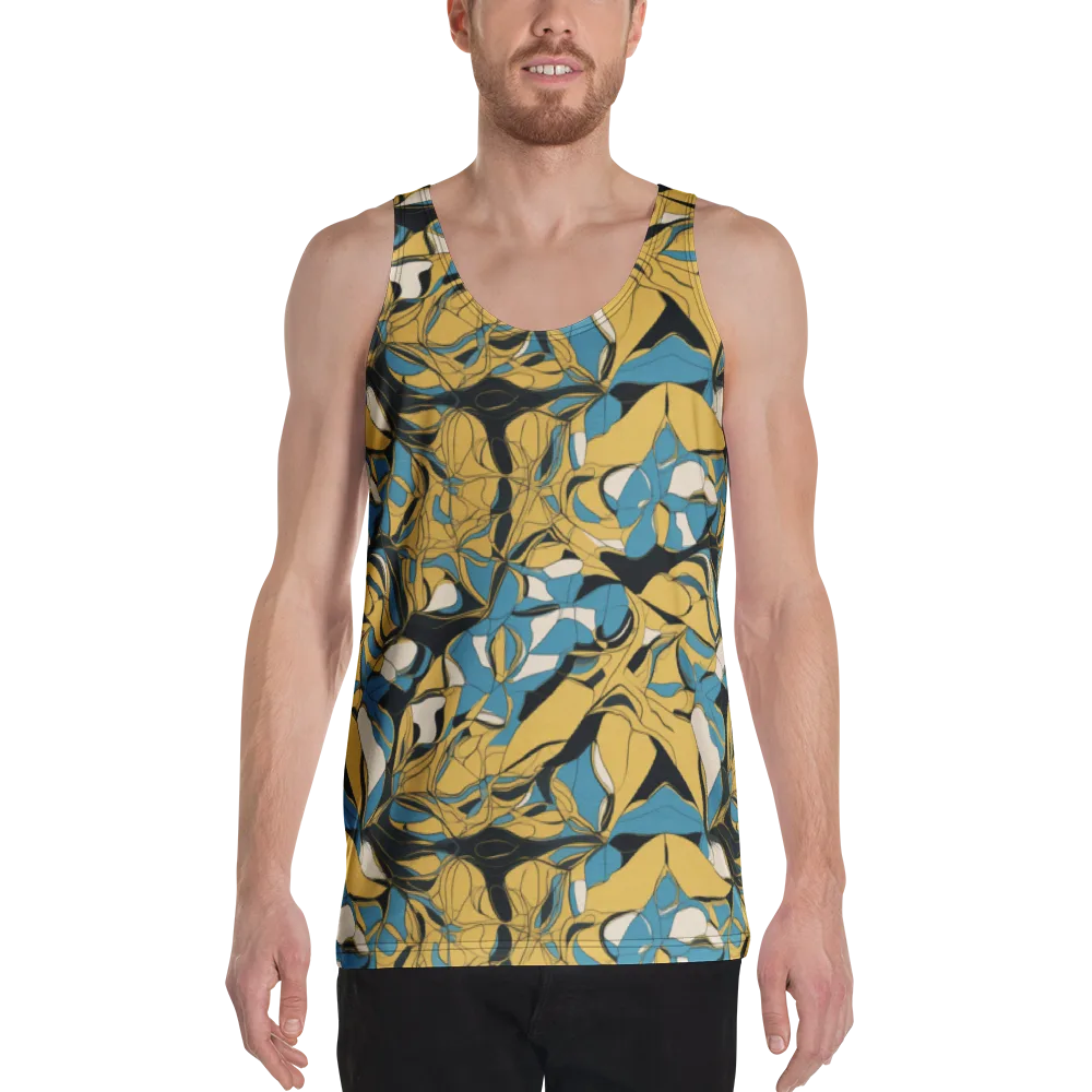 Cobalt Petal Drift on Men's Tank Top — Front