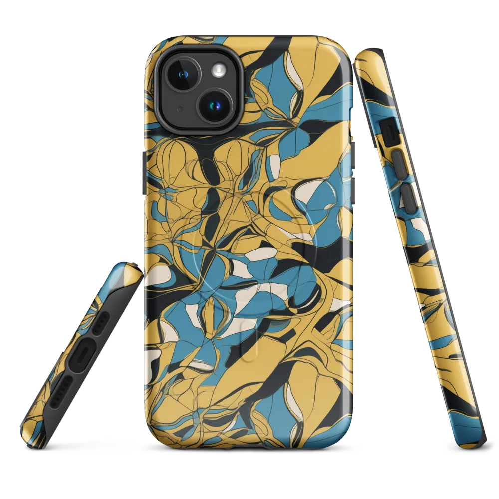 Cobalt Petal Drift on MagSafe Tough Case for iPhone® — Front