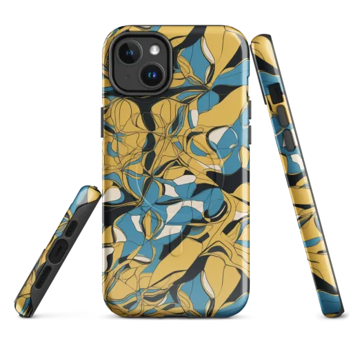 Cobalt Petal Drift on a MagSafe Tough Case for iPhone®