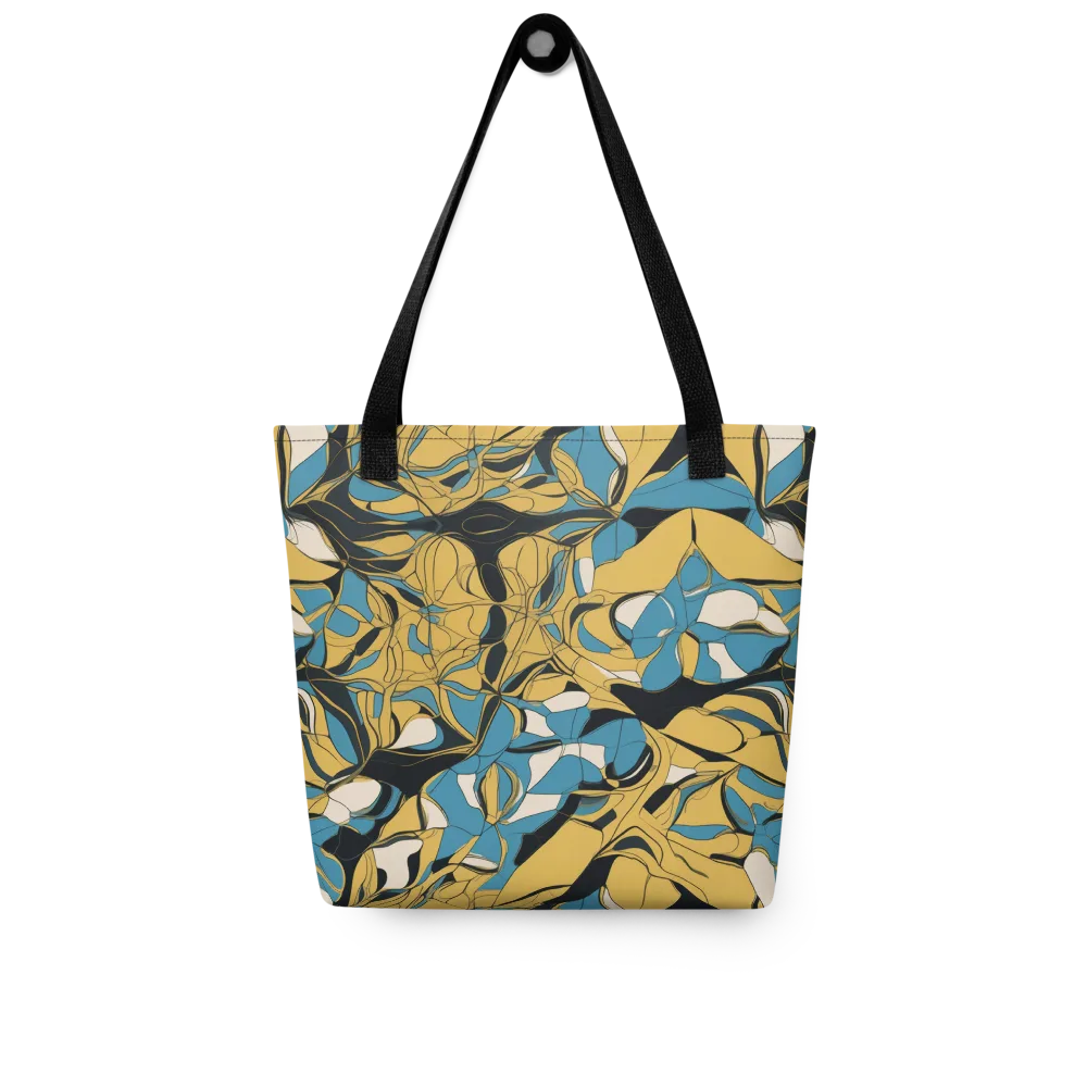 Cobalt Petal Drift on Tote Bag — Front