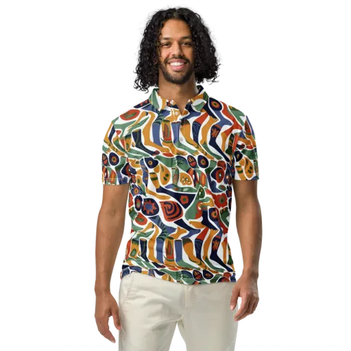 Menagerie Moderne on a Men's Slim Fit Polo Shirt