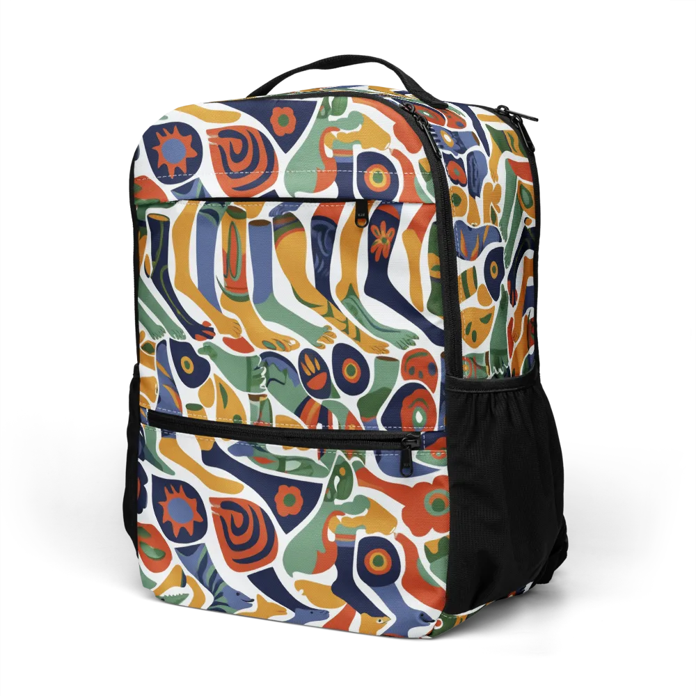 Menagerie Moderne on Utility Backpack — Left Front