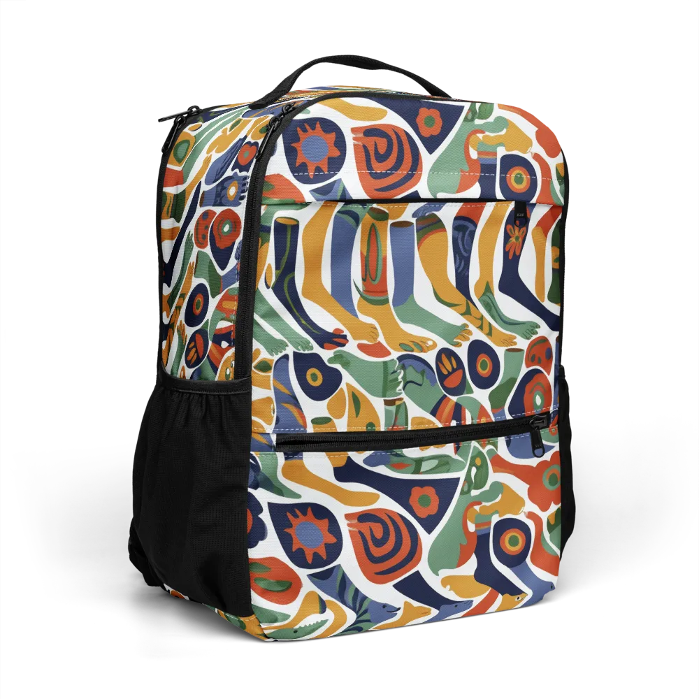 Menagerie Moderne on Utility Backpack — Right Front