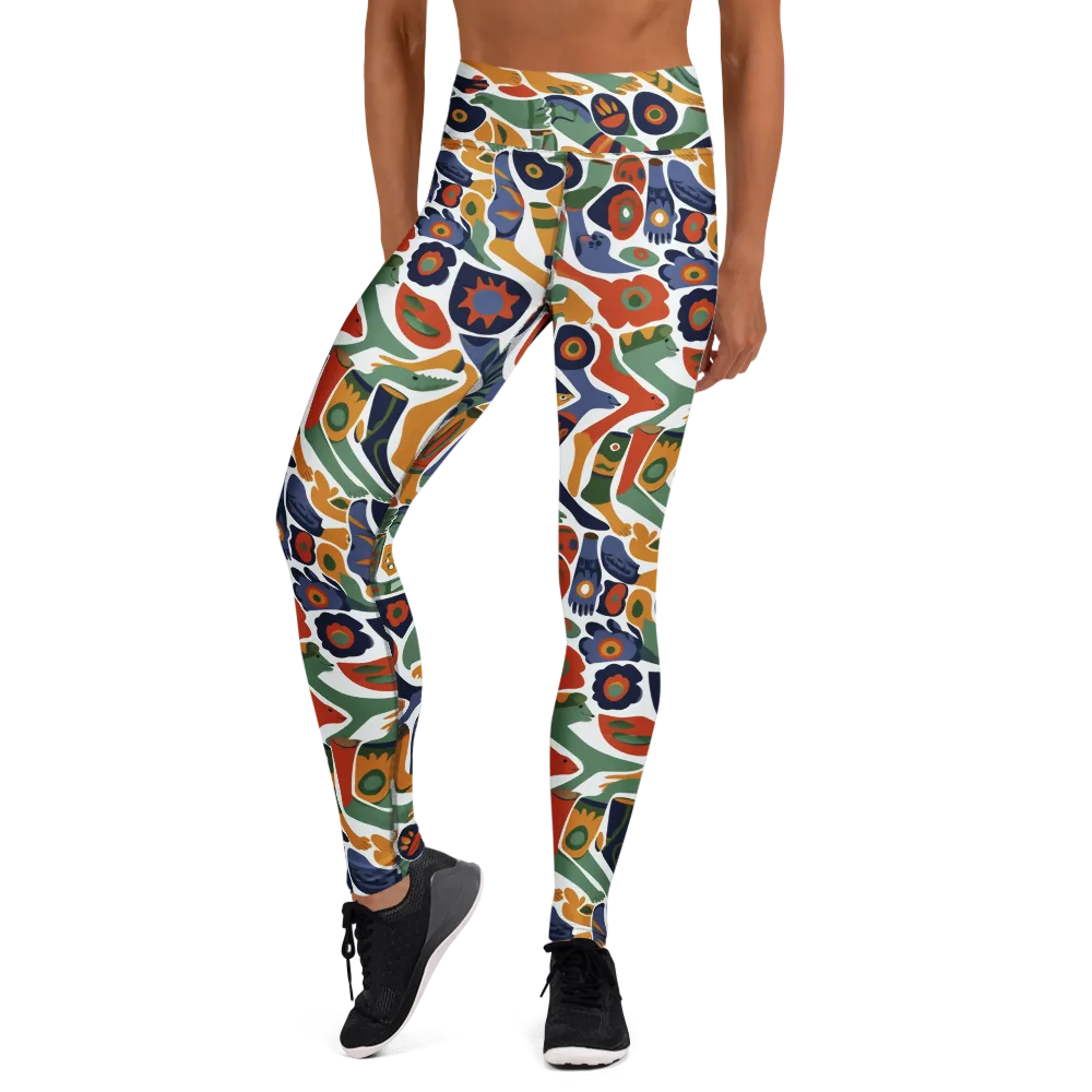 Menagerie Moderne on Yoga Leggings — Front