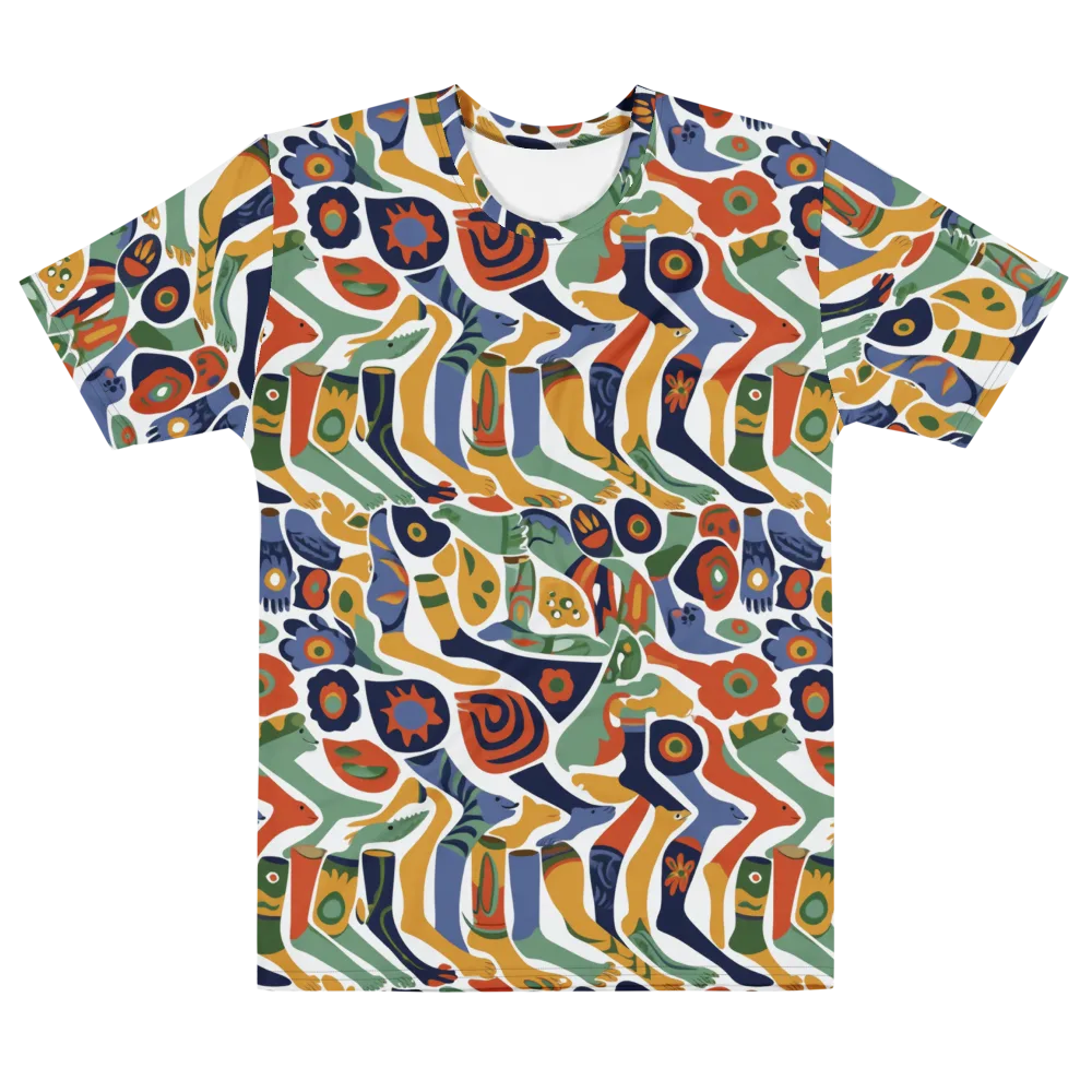 Menagerie Moderne on Men's Cotton Crew Neck T-Shirt — Front