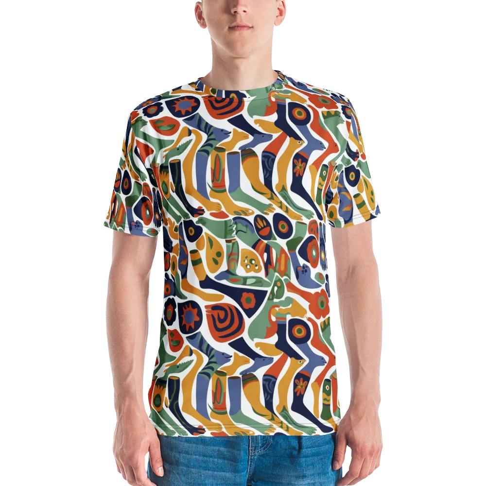 Menagerie Moderne on Men's Crew Neck T-Shirt — Front