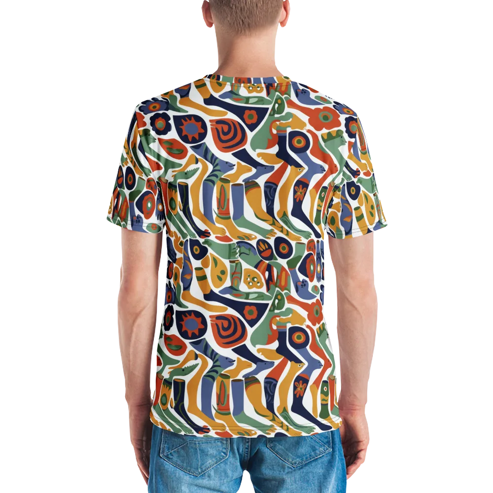 Menagerie Moderne on Men's Crew Neck T-Shirt — Back