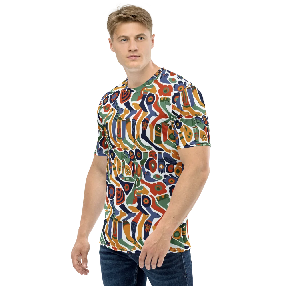 Menagerie Moderne on Men's Crew Neck T-Shirt — Left