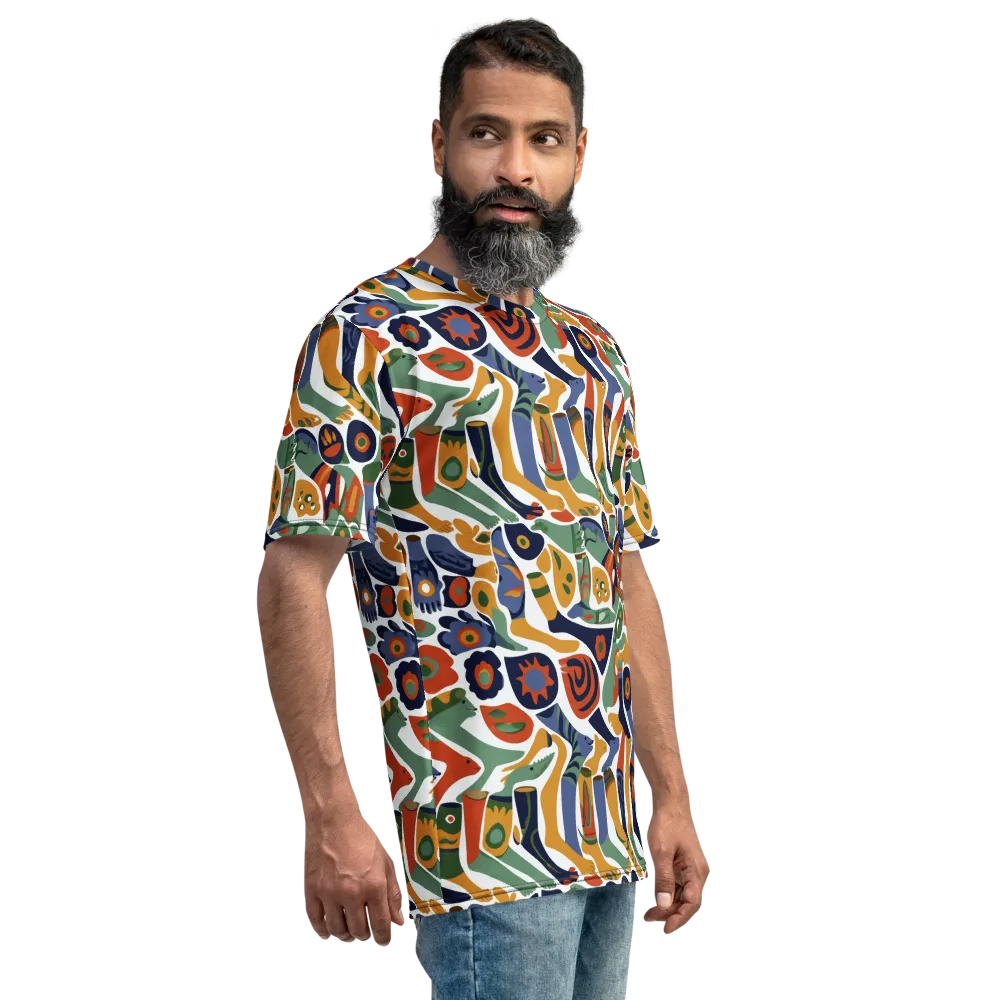 Menagerie Moderne on Men's Crew Neck T-Shirt — Right