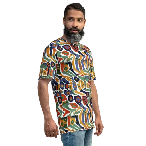 Menagerie Moderne on a Men's Crew Neck T-Shirt