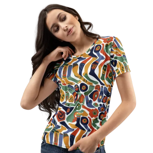 Menagerie Moderne on a Women's Crew Neck T-Shirt