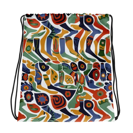 Menagerie Moderne on a Drawstring Bag