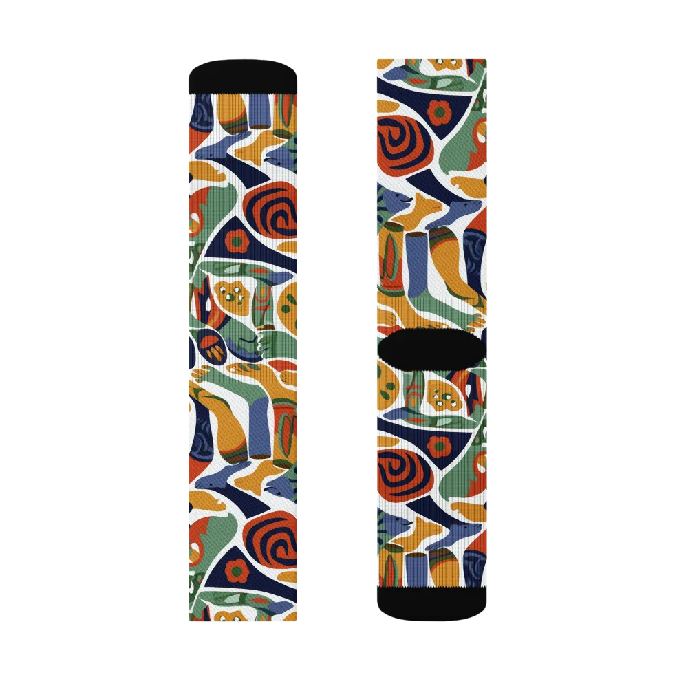 Menagerie Moderne on Socks — Left Sock